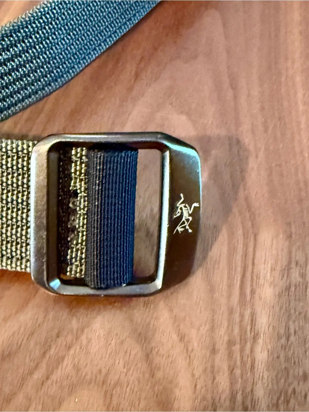 Arc'teryx Conveyor Olive Green Webbing Belt with Metal Buckle